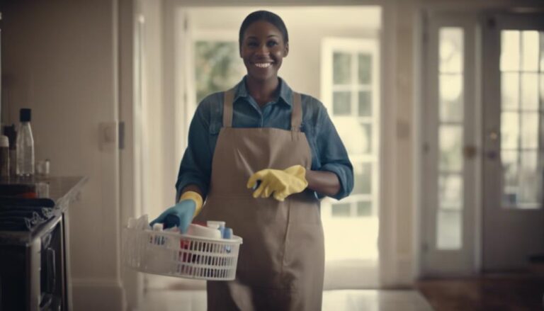 house cleaner receives tips
