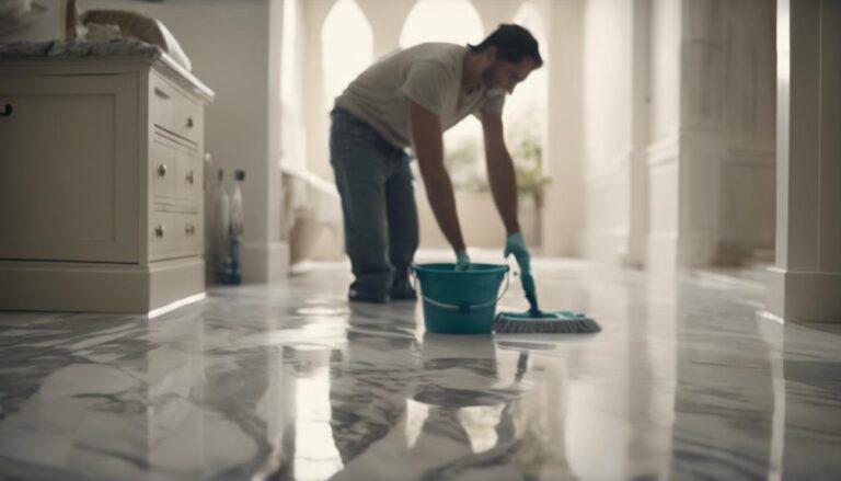 maintaining tumbled marble floors