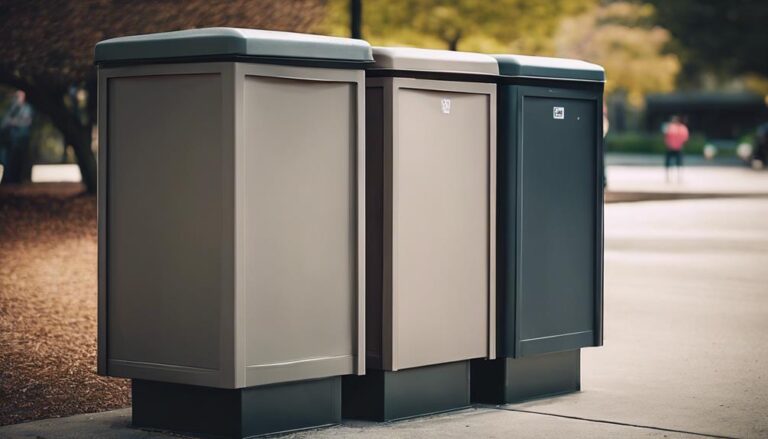 outdoor trash receptacle features