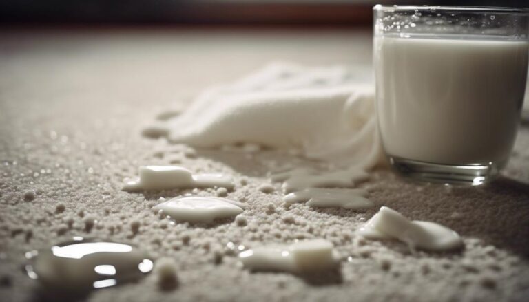 removing spilled milk stains